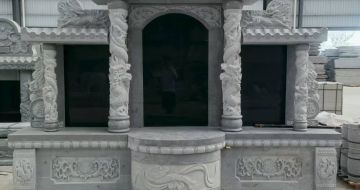 淮北 芝麻灰高档墓碑，土墓，可定制