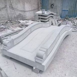 淮北 芝麻灰花岗岩园林景观 小石桥