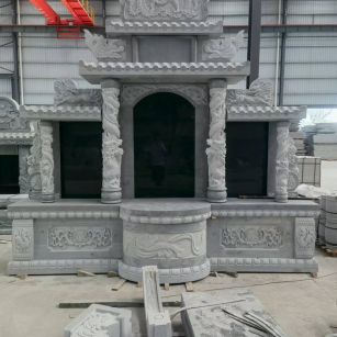 淮北 芝麻灰高档墓碑，土墓，可定制