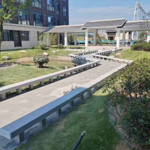 淮北 芝麻灰小区坐凳&栏杆安装效果