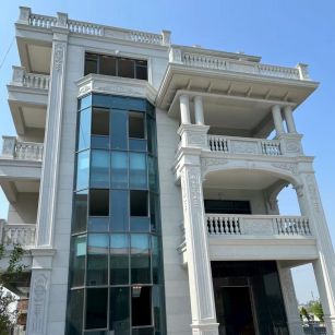 淮北 芝麻白花岗岩别墅外墙干挂效果展示