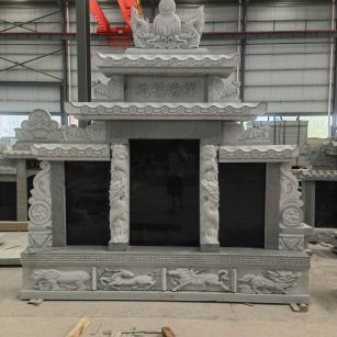 淮北 芝麻灰高档墓碑、土墓，一套也支持定做