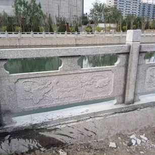 淮北 芙蓉白大花桥梁、河道，石材栏杆、围栏、护栏