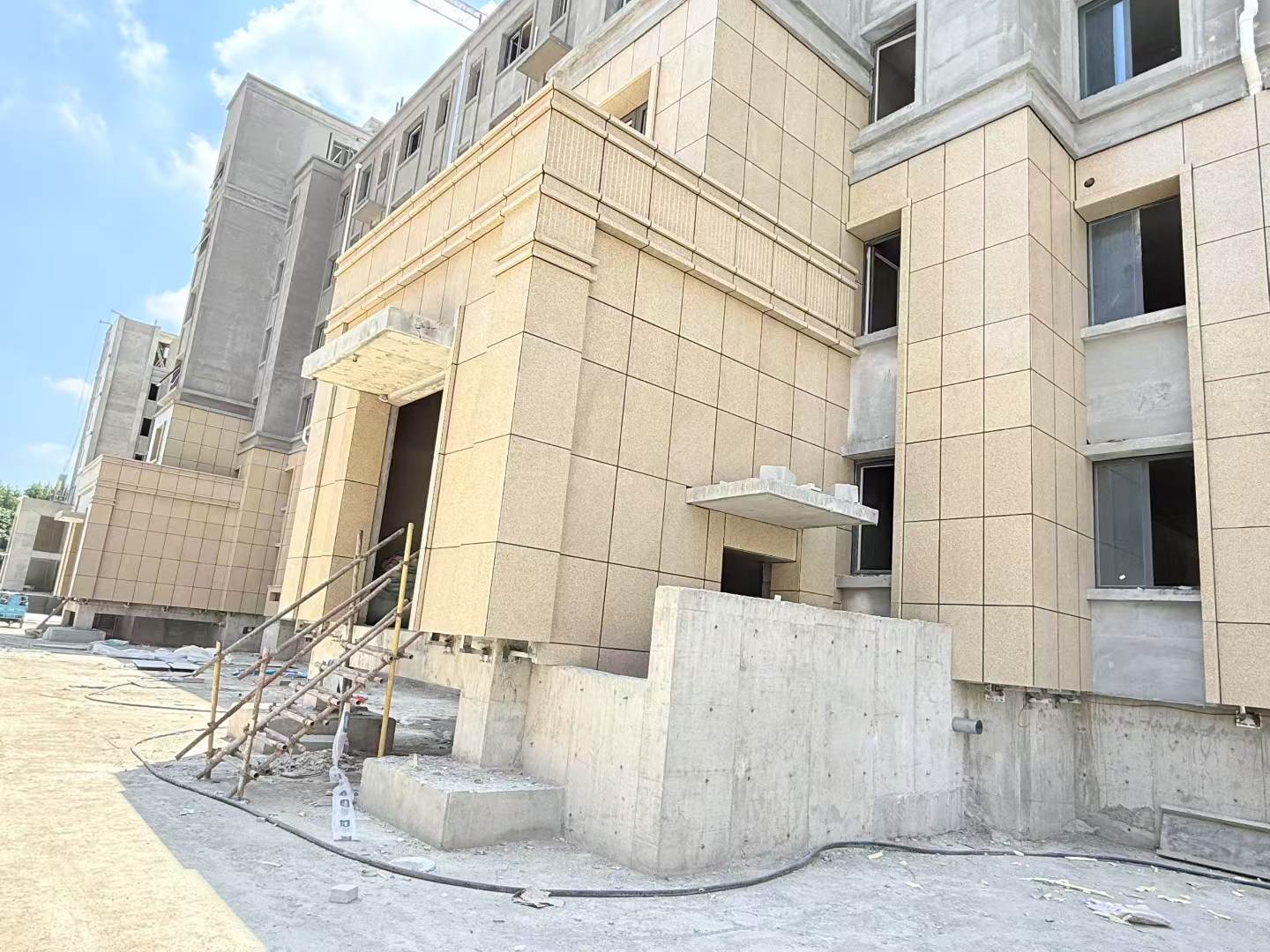 淮北 黄金麻干挂，工地实拍