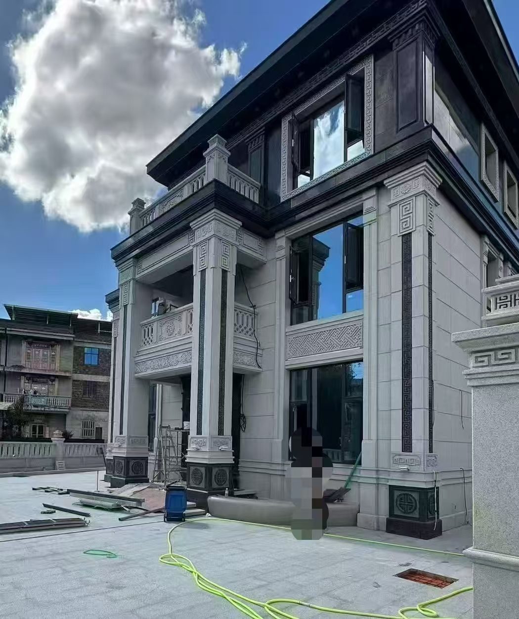 淮北 别墅干挂，芝麻白与芝麻黑完美配合