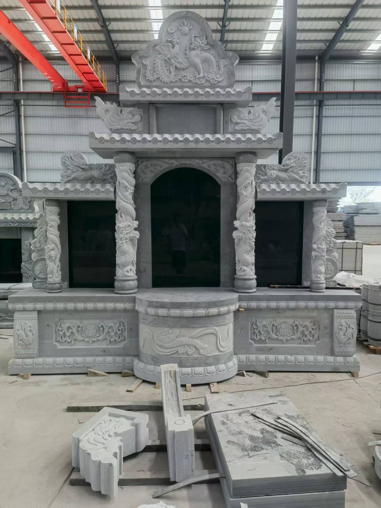 淮北 芝麻灰高档墓碑，土墓，可定制