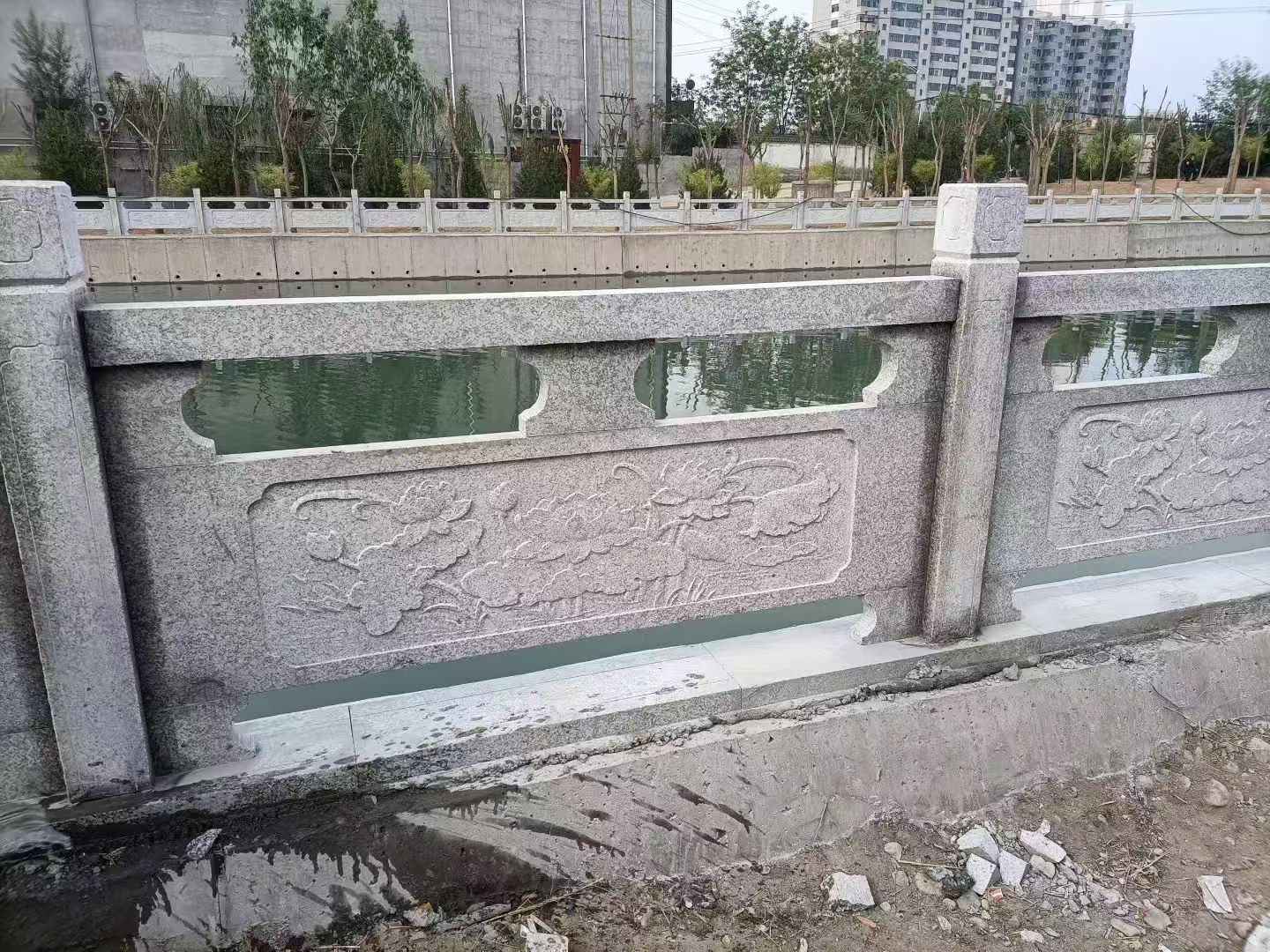 淮北 芙蓉白大花桥梁、河道，石材栏杆、围栏、护栏