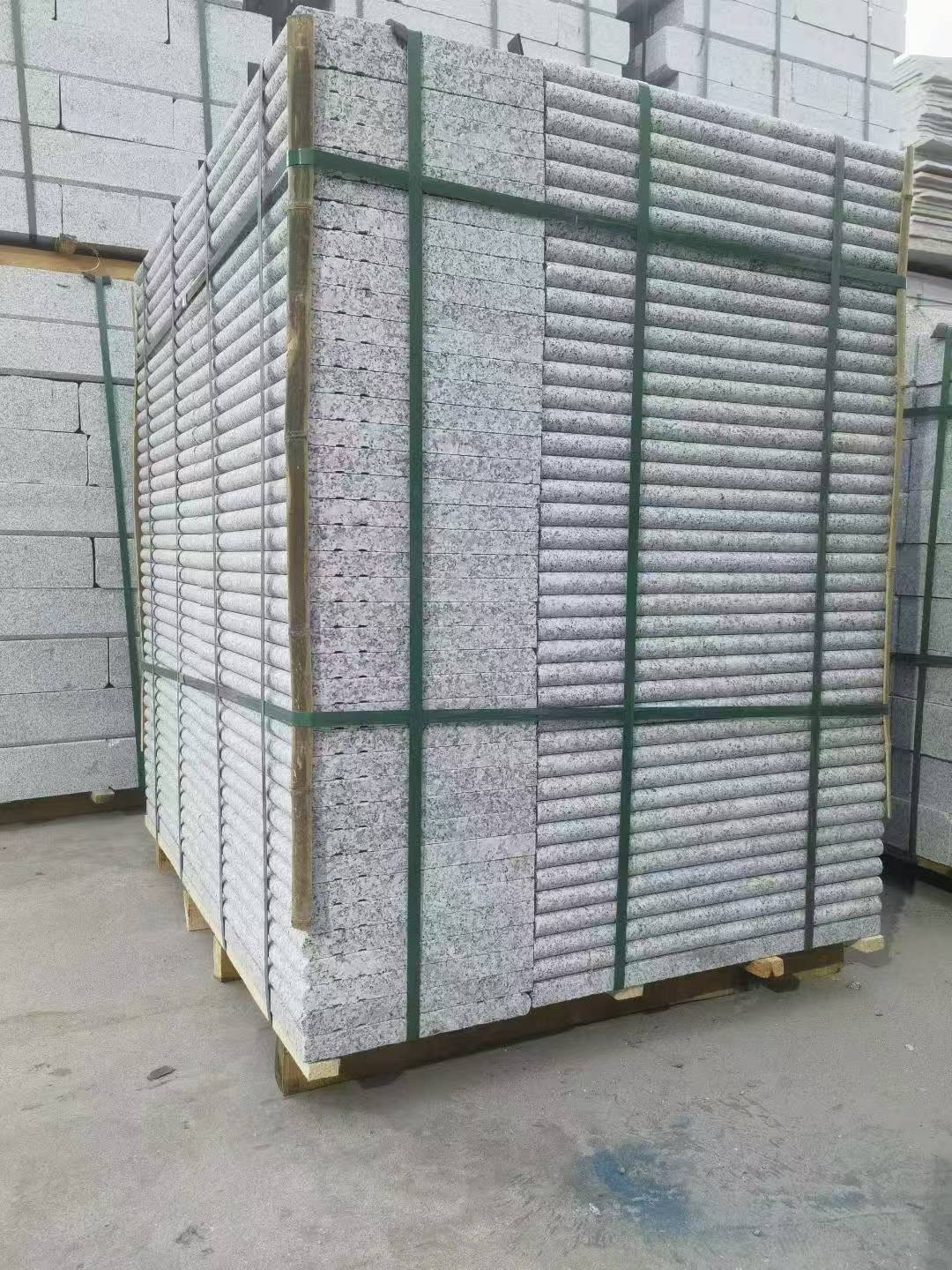 淮北 芙蓉白3公分厚磨圆边、拉槽，楼梯踏步